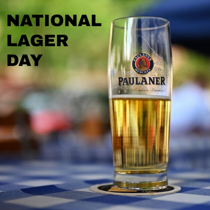 NATIONAL LAGER DAY Publicação no Instagram template