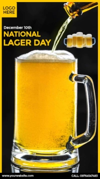 National Lager Day Design Instagram Story template
