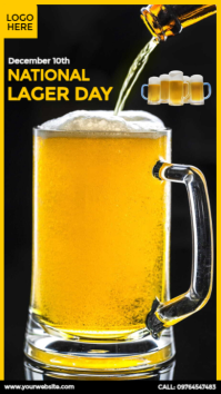 National Lager Day Design Instagram Story template
