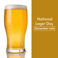 national lager day Instagram Post template