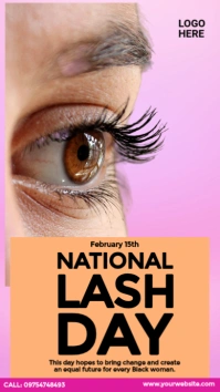 National Lash Day Design História do Instagram template