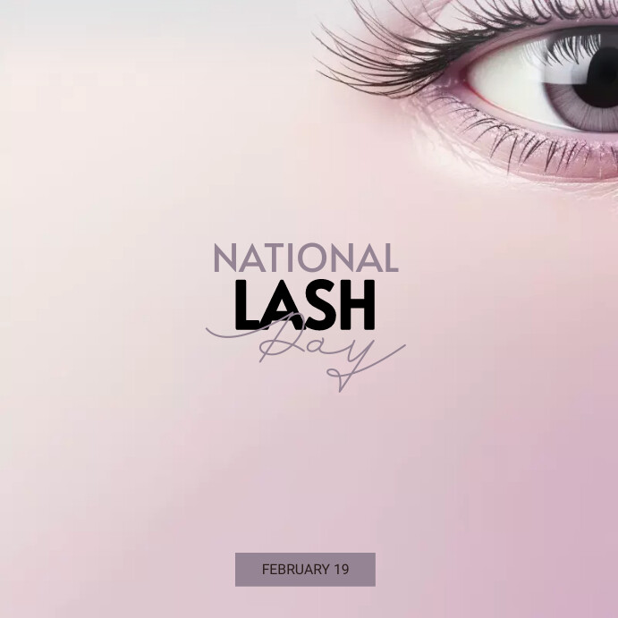 National Lash Day instagram template