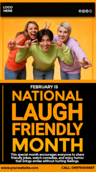 National Laugh-Friendly Month Instagram Story template