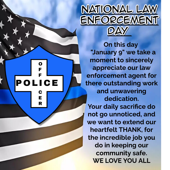 National law enforcement day celebration Template | PosterMyWall