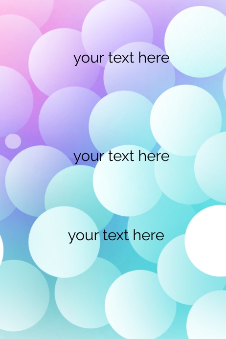 Bubble background Poster template