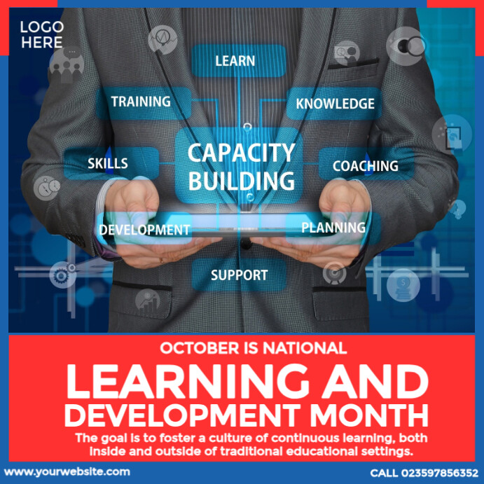 National Learning and Development Month Instagram Plasing template