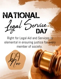National Legal Service Day Løbeseddel (US Letter) template