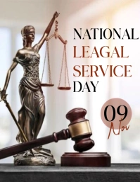National Legal Service Day Løbeseddel (US Letter) template