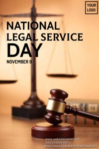 National legal service day template Poster