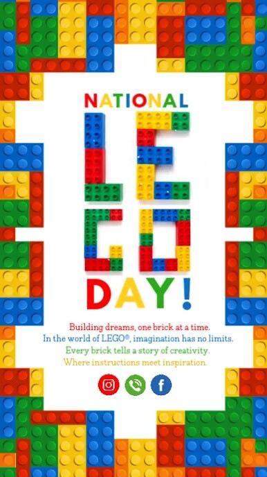 National Lego Day Instagram Story template