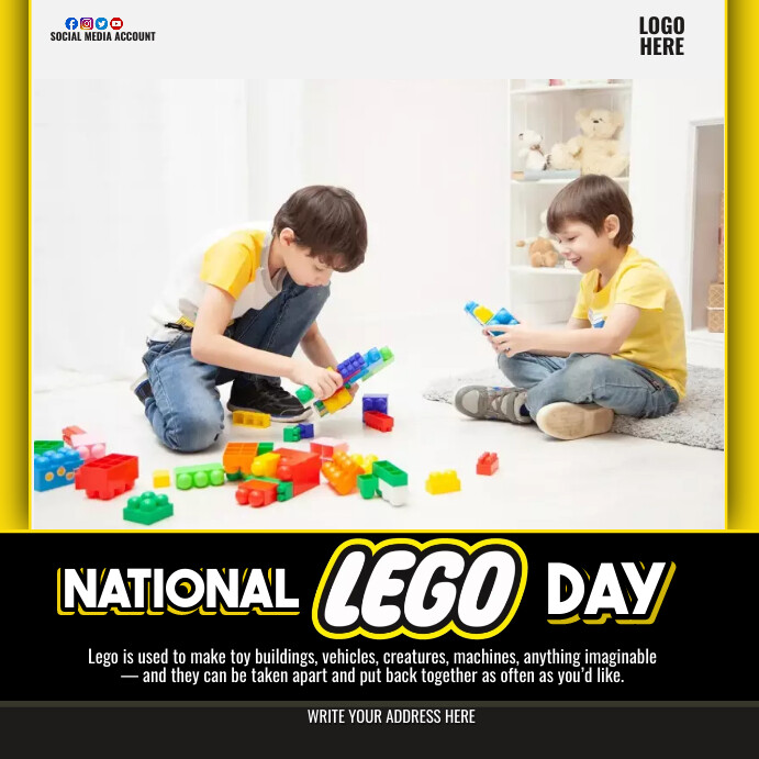 national lego day Template PosterMyWall