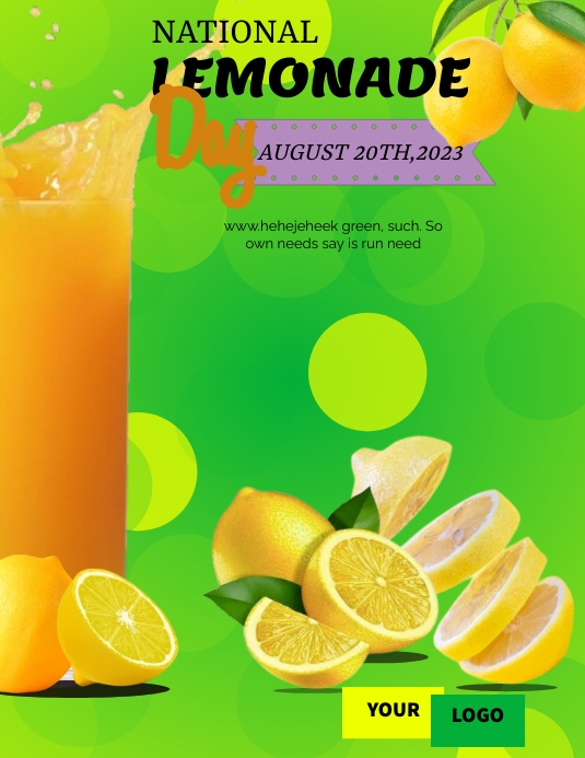 National lemonade day flyer template PosterMyWall