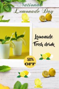 Lemonade Design Ad Lemonade Poster Ad Template | PosterMyWall