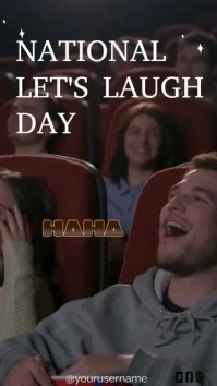 National let's laugh day Digital Display (9:16) template
