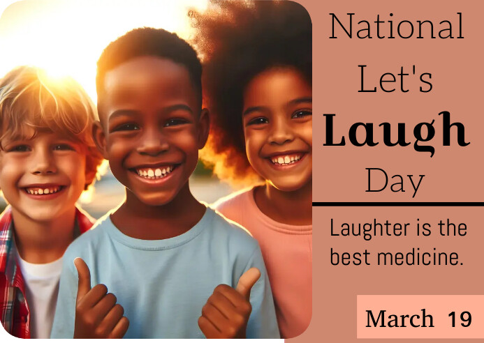 National let's laugh day template Postcard