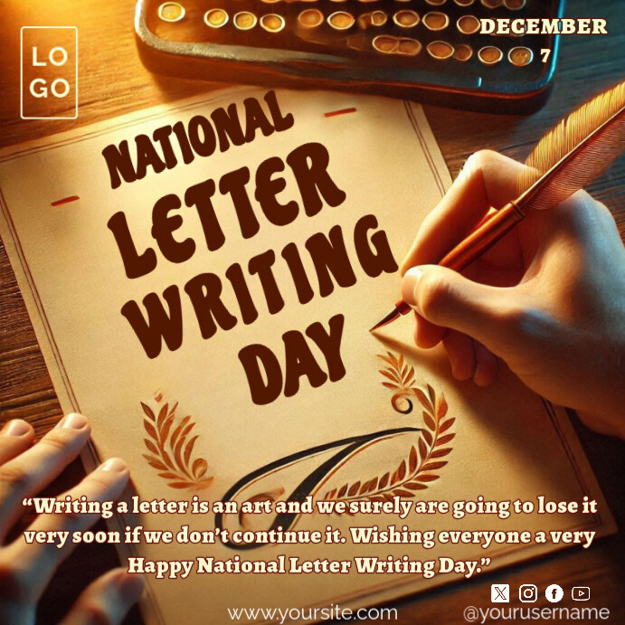 National Letter Writing Day Template | PosterMyWall