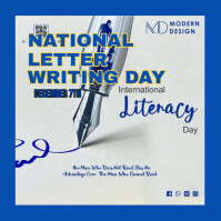 National Letter Writing Day. Post Instagram template