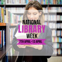 Library Week Post national library week Template | PosterMyWall