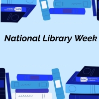 Library Week Logo Design national library week Template | PosterMyWall