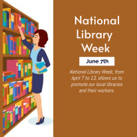 Library Week Post national library week Template | PosterMyWall