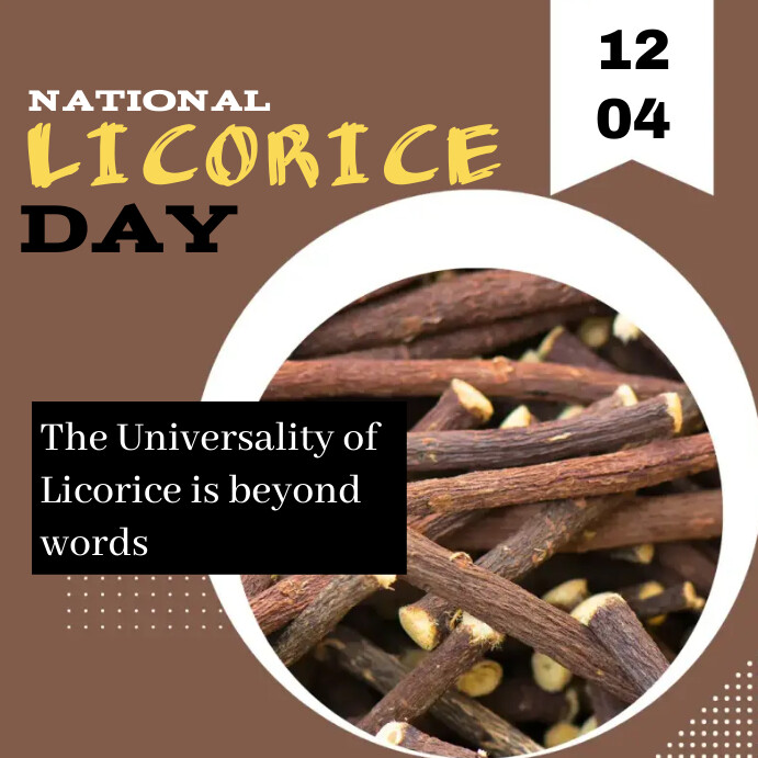 Plantilla de NATIONAL LICORICE DAY PosterMyWall
