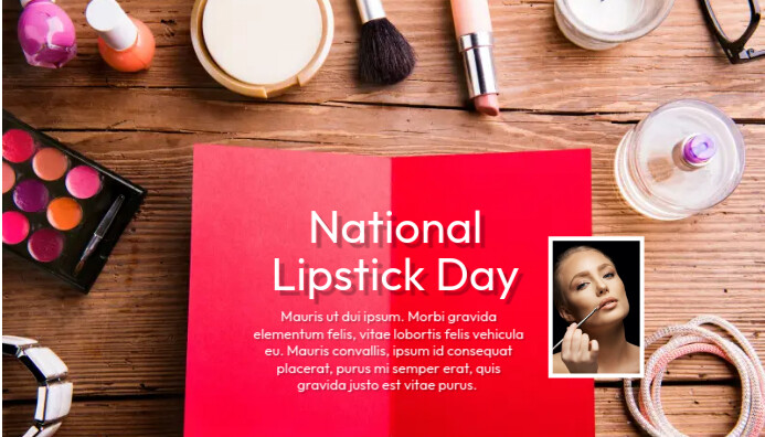 National Lipstick Day Template ส่วนหัวบล็อก