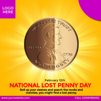 National Lost Penny Day Instagram Post template