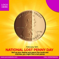 National Lost Penny Day Instagram Post template