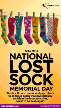 National Lost Sock Memorial Day Instagram 快拍 template