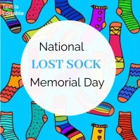 National lost sock memorial day template โพสต์บน Instagram