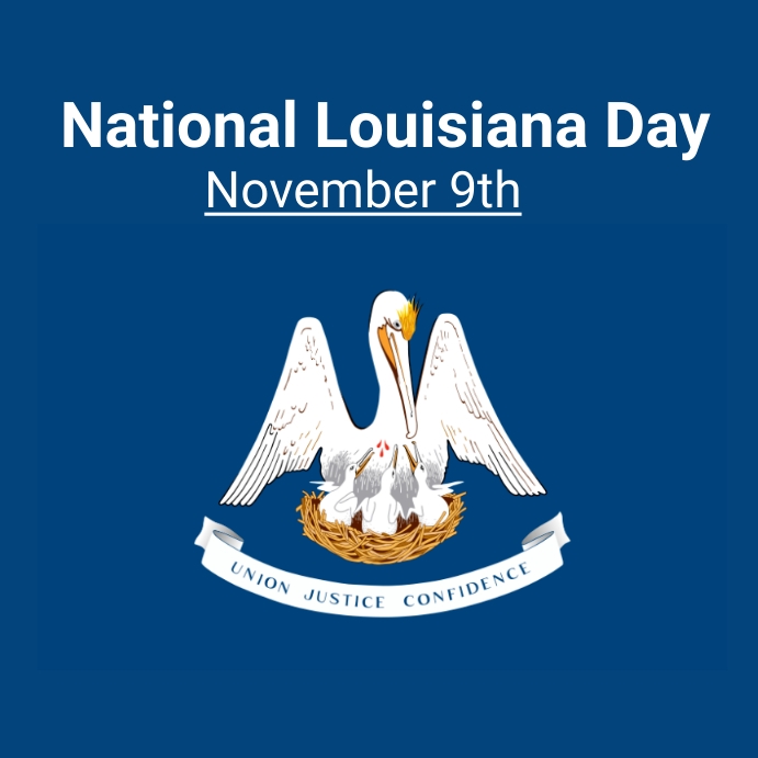 national louisiana day Publicação no Instagram template