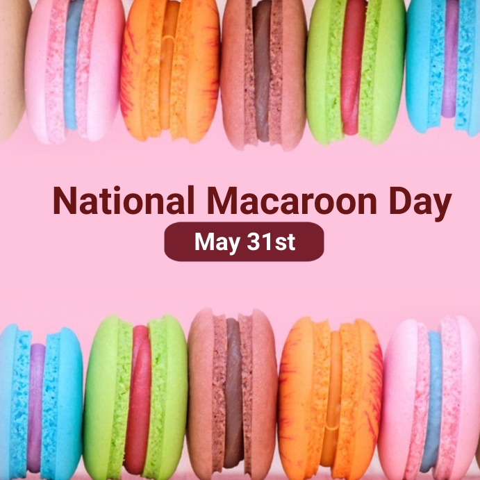 national macaroon day Publicação no Instagram template