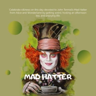 National Mad Hater Day Publicação no Instagram template