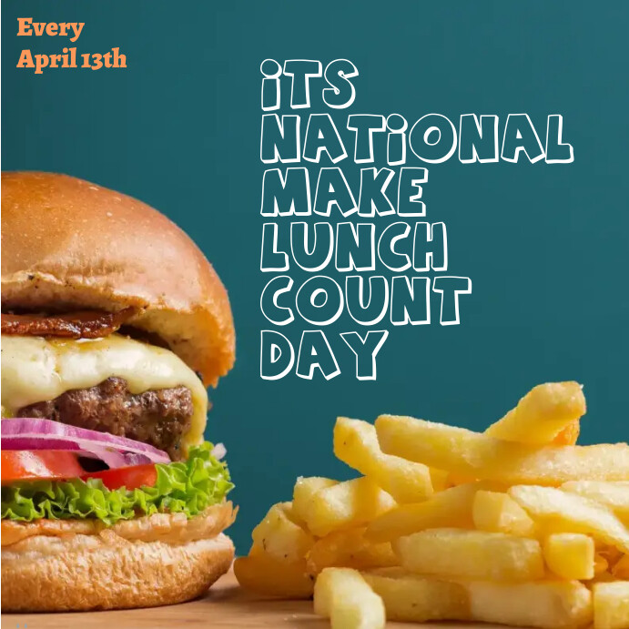 National Make Lunch Count template design PosterMyWall