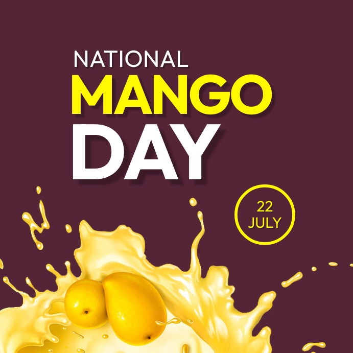 NATIONAL MANGO DAY Publicação no Instagram template