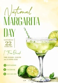 National Margarita Day A4 template