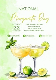 National Margarita Day A4 template