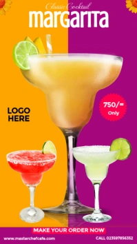 national margarita day celebration Instagram-verhaal template