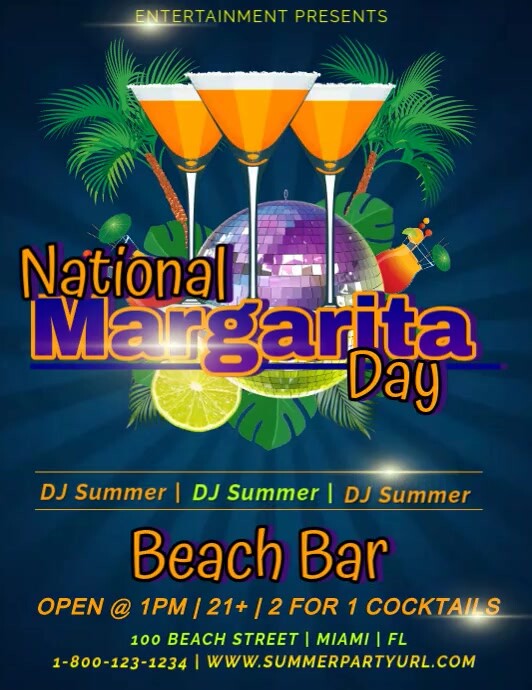 National Margarita Day Template PosterMyWall