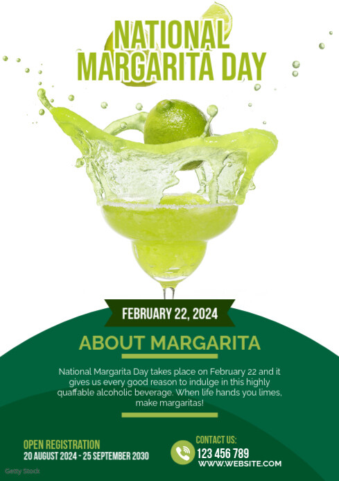 National Margarita Day Flyer A2 template