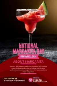 National Margarita Day Pinterest Graphic template