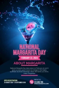 National Margarita Day Pinterest Graphic template