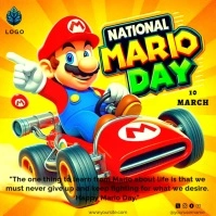 National Mario Day Instagram Post template