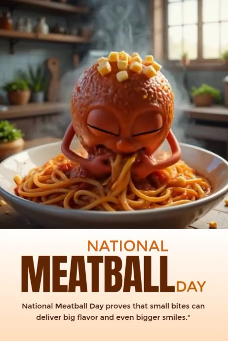 NATIONAL MEATBALL DAY Template | PosterMyWall