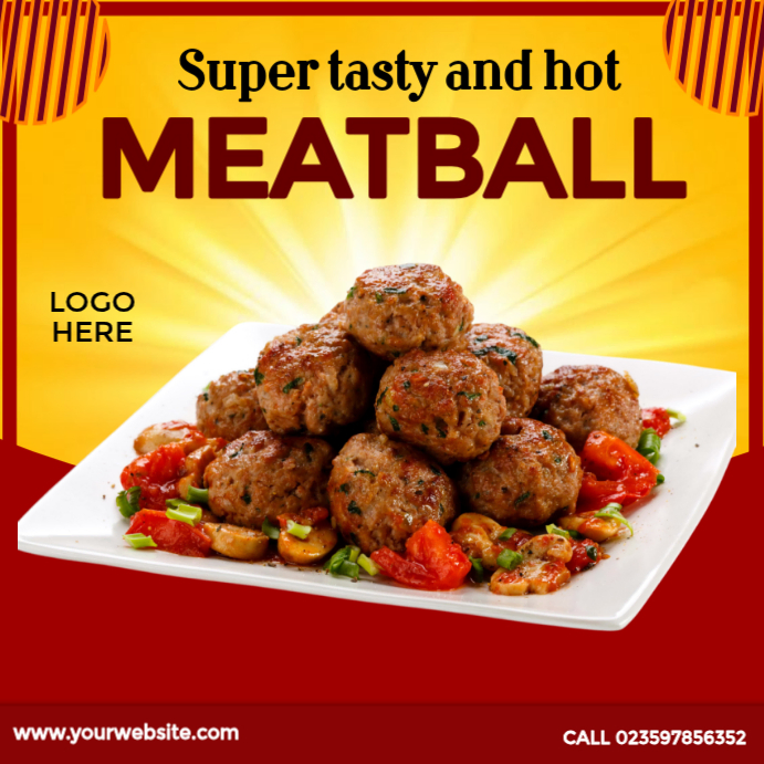 Copy of national meatball day template | PosterMyWall