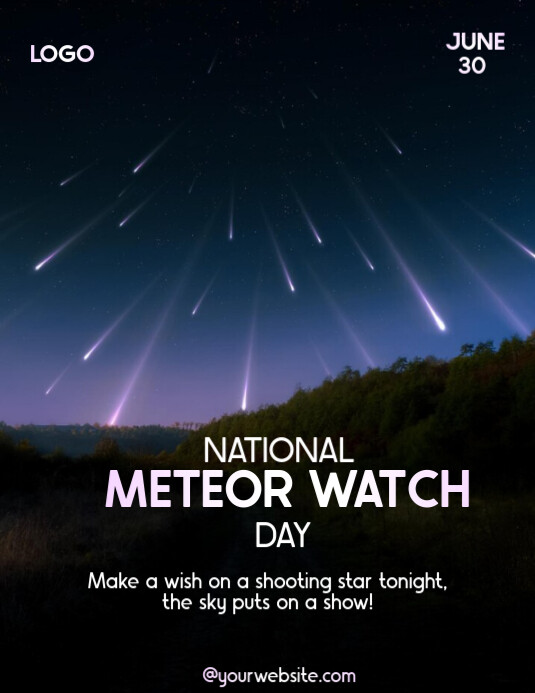 National Meteor Watch Day Template  Flyer (us Letter)