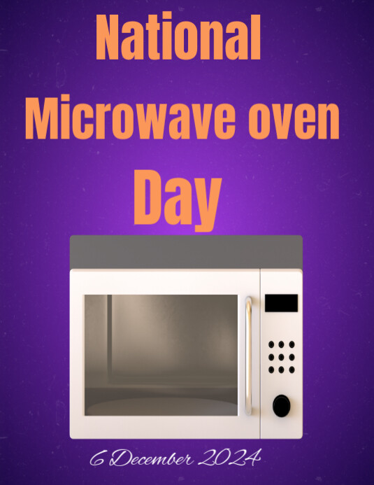 Microwave Note Poster National microwave oven day Modelo | PosterMyWall