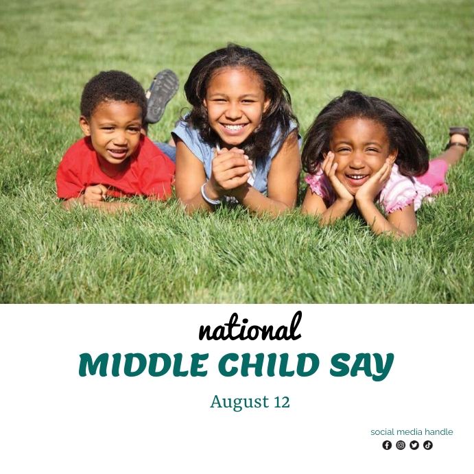 National Middle Child Day Publicación de Instagram template