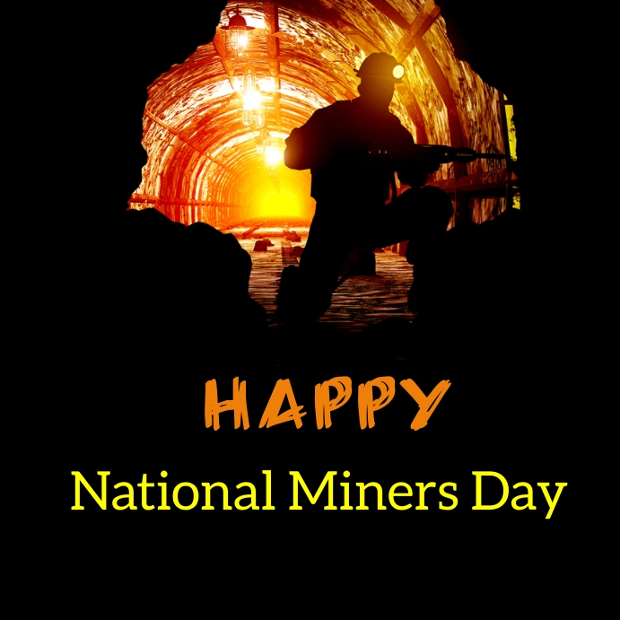 national miners day Publicação no Instagram template