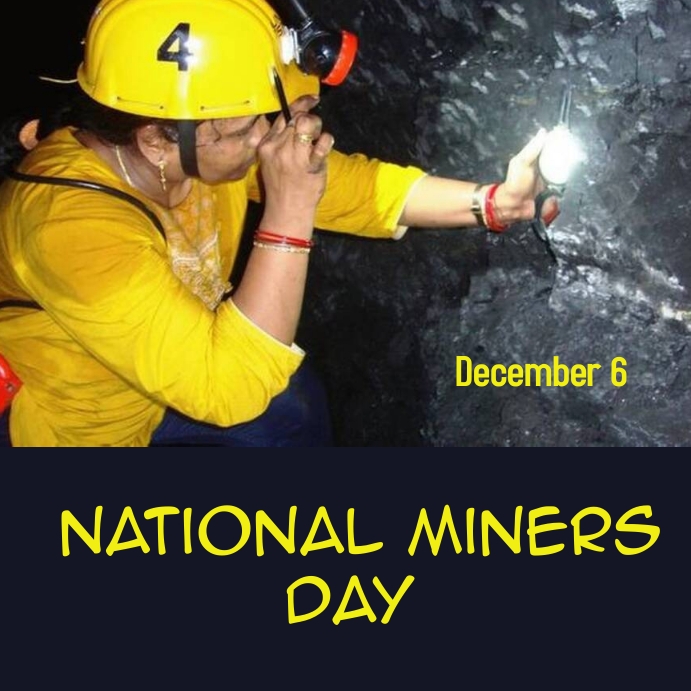 national miners day template